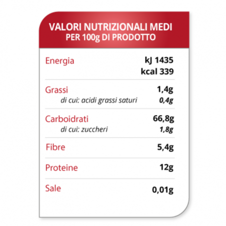 valori nutrizionali farina biologica di grano tenero tipo 2 almaverde bio