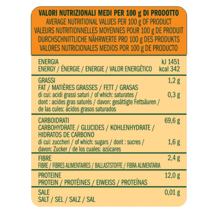 valori nutrizionali farina di Grano tenero tipo '0' per torte e dolci Biologica Almaverde Bio