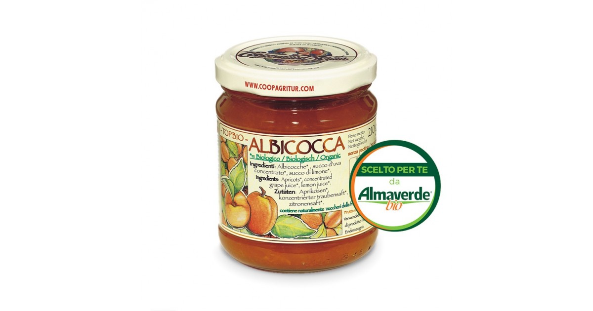 Composta di albicocca bio 150% di frutta  Almaverde Bio Shop Online